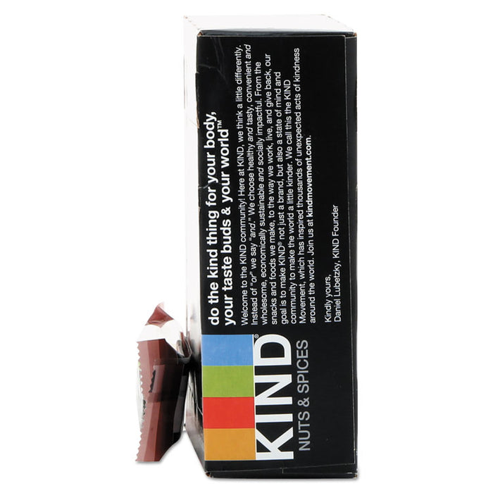 Nuts and Spices Bar, Dark Chocolate Cinnamon Pecan, 1.4 oz, 12/Box