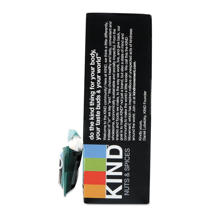 Nuts and Spices Bar, Dark Chocolate Almond Mint, 1.4 oz Bar, 12/Box