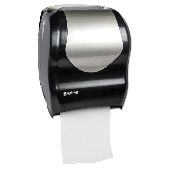 Tear-N-Dry Touchless Roll Towel Dispenser, 16 3/4 x 10 x 12 1/2, Black/Silver