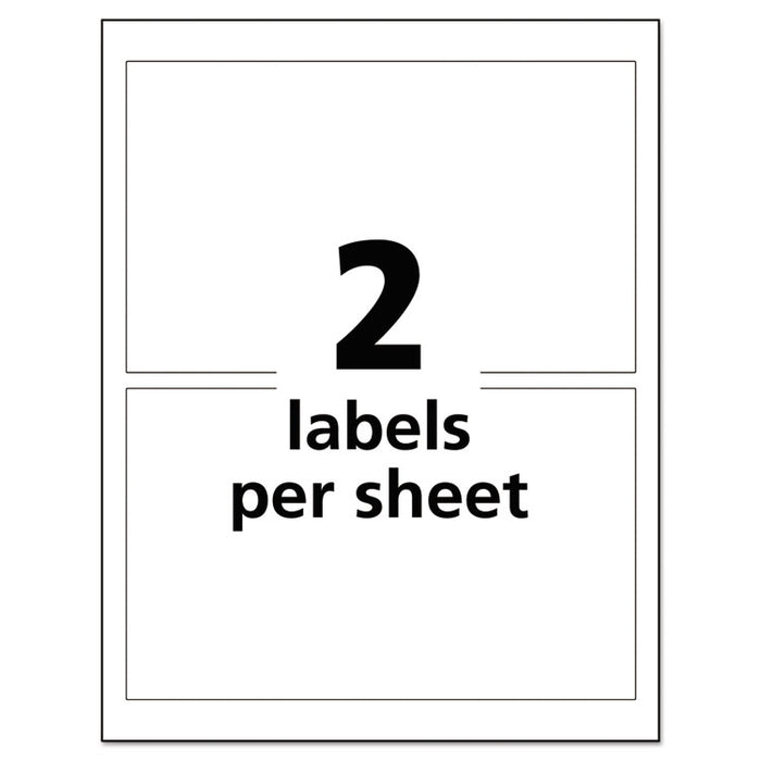 UltraDuty GHS Chemical Waterproof and UV Resistant Labels, 4.75 x 7.75, White, 2/Sheet, 50 Sheets/Pack