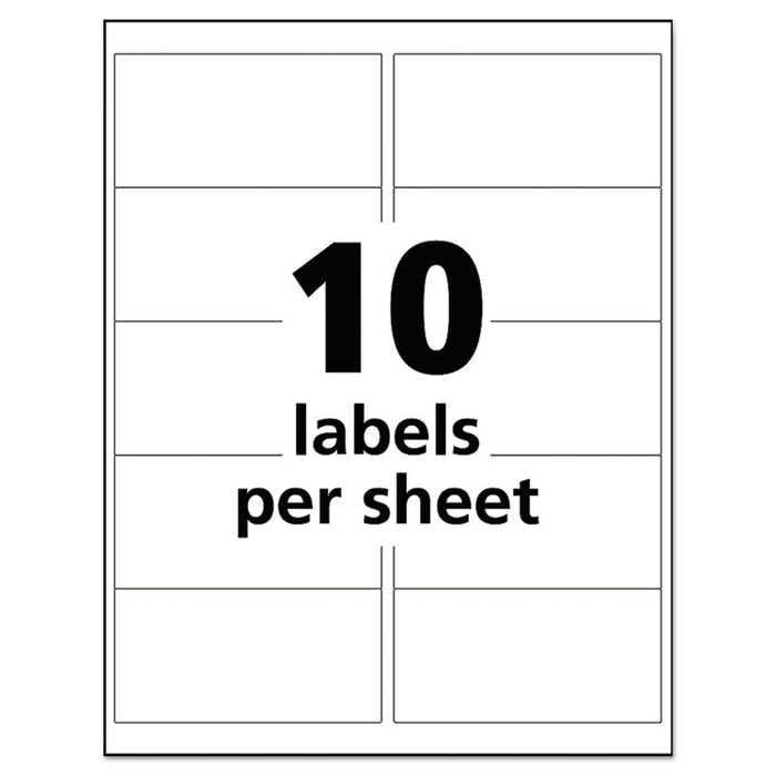 UltraDuty GHS Chemical Waterproof and UV Resistant Labels, 2 x 4, White, 10/Sheet, 50 Sheets/Pack