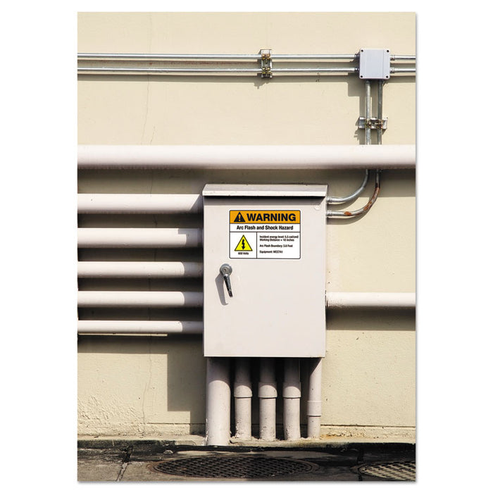 UltraDuty GHS Chemical Waterproof and UV Resistant Labels, 4.75 x 7.75, White, 2/Sheet, 50 Sheets/Pack