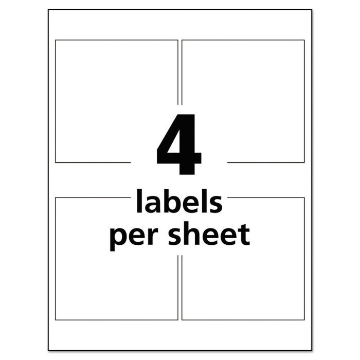 UltraDuty GHS Chemical Waterproof and UV Resistant Labels, 4 x 4, White, 4/Sheet, 50 Sheets/Pack