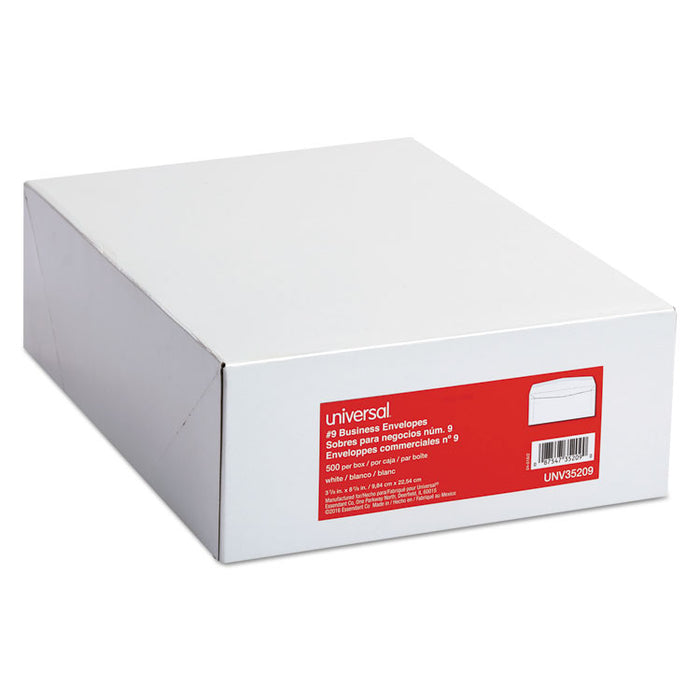 Open-Side Business Envelope, #9, Square Flap, Gummed Closure, 3.88 x 8.88, White, 500/Box