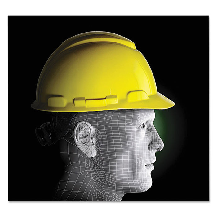 H-700 Series Hard Hat with Four Point Ratchet Suspension, Yellow