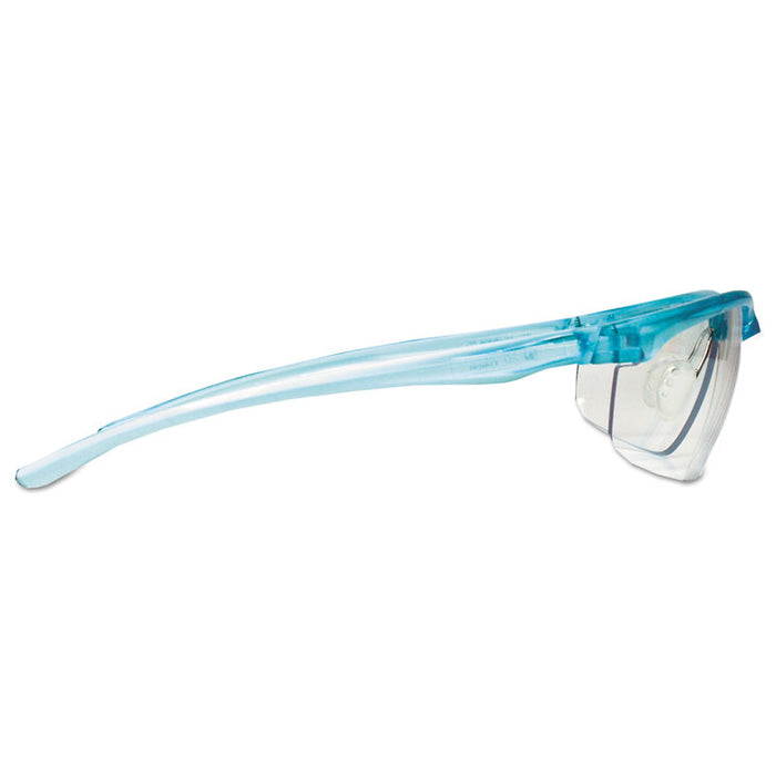 Refine 201 Safety Glasses, Half-frame, Clear AntiFog Lens, Teal Frame