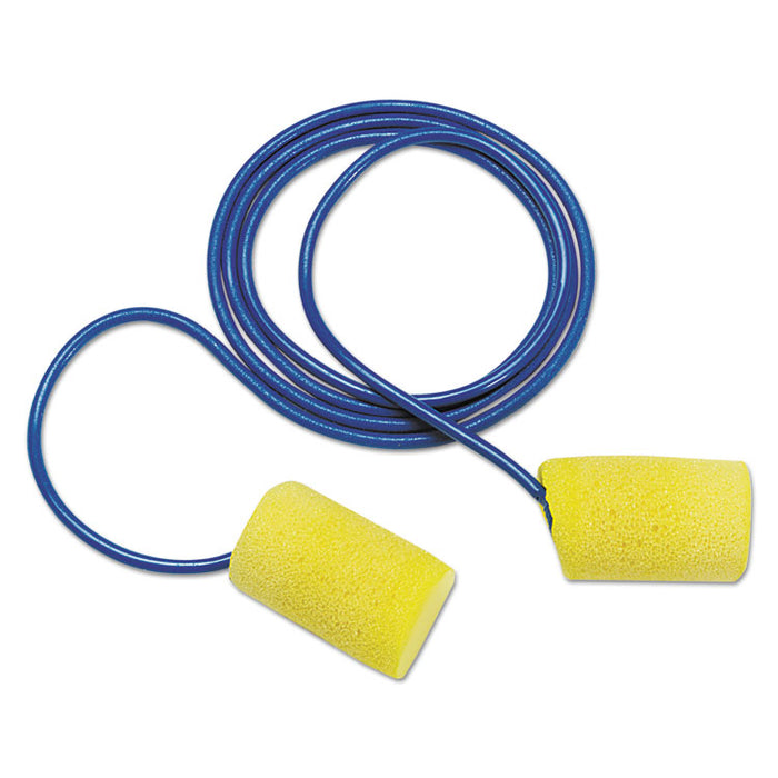 E·A·R Classic Earplugs, Corded, PVC Foam, Yellow, 200 Pairs
