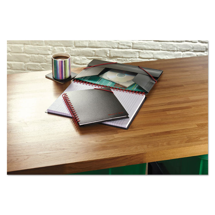 Black n Red A4+ Filing Notebook, Wide/Legal Rule, Black, 11.68 x 8.25, 80 Sheets