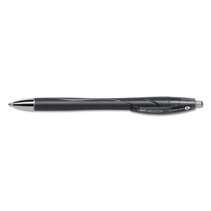 Atlantis Comfort Retractable Ballpoint Pen, 1.2mm, Black Ink/Barrel, Dozen