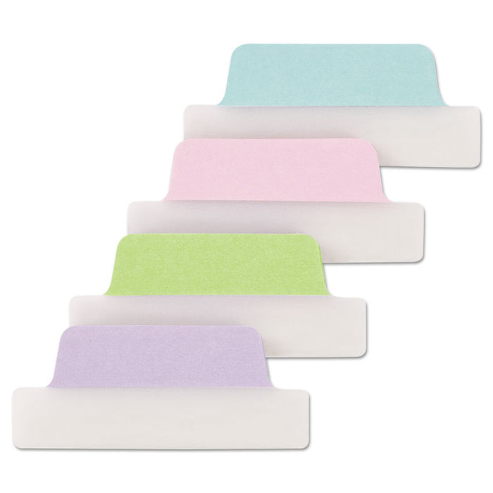 Ultra Tabs Repositionable Margin Tabs, 1/5-Cut Tabs, Assorted Pastels, 2.5" Wide, 24/Pack