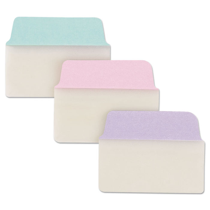 Ultra Tabs Repositionable Tabs, Standard: 2" x 1.5", 1/5-Cut, Assorted Pastel Colors, 24/Pack