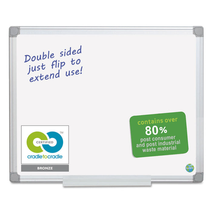 Earth Easy-Clean Dry Erase Board, White/Silver, 24x36