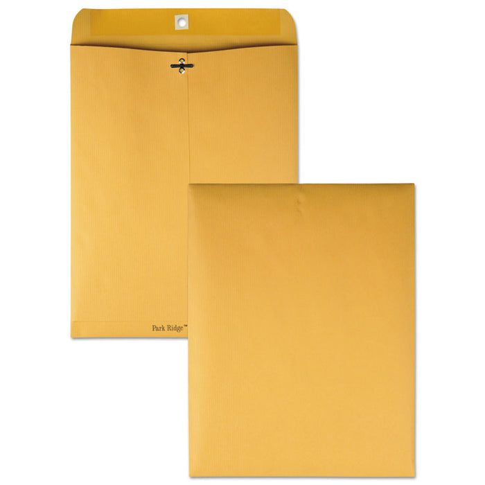 Park Ridge Kraft Clasp Envelope, #97, Cheese Blade Flap, Clasp/Gummed Closure, 10 x 13, Brown Kraft, 100/Box