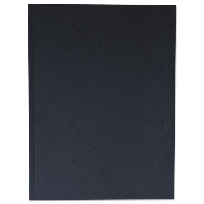 Casebound Hardcover Notebook, Wide/Legal Rule, Black Cover, 10.25 x 7.68, 150 Sheets