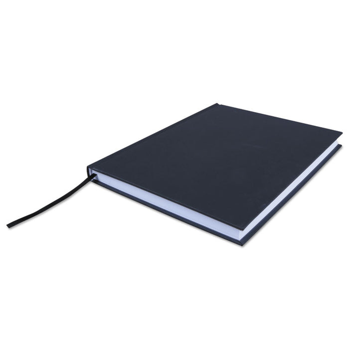 Casebound Hardcover Notebook, Wide/Legal Rule, Black Cover, 10.25 x 7.68, 150 Sheets