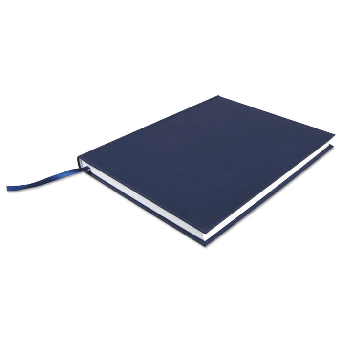 Casebound Hardcover Notebook, 1 Subject, Wide/Legal Rule, Dark Blue Cover, 10.25 x 7.63, 150 Sheets