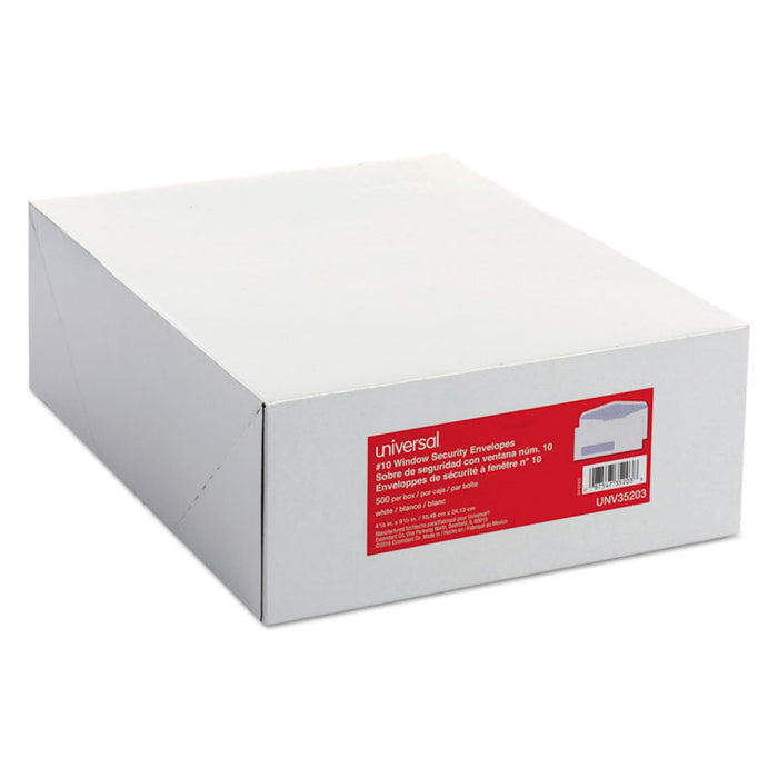 Business Envelope, #10, Commercial Flap, Gummed Closure, 4.13 x 9.5, White, 500/Box
