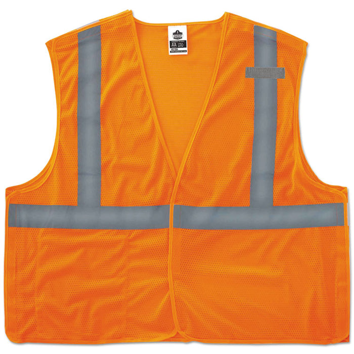 GloWear 8215BA Type R Class 2 Econo Breakaway Mesh Vest, Orange, 4XL/5XL
