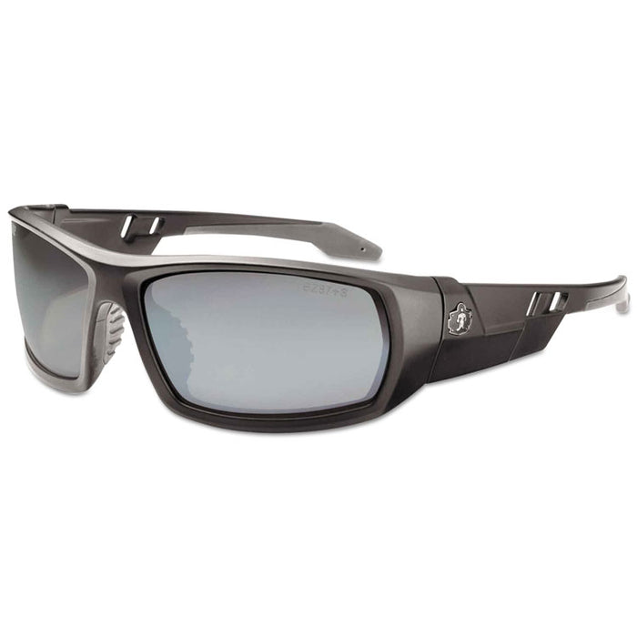 Skullerz Odin Safety Glasses, Matte Black Frame/Silver Lens, Nylon/Polycarb