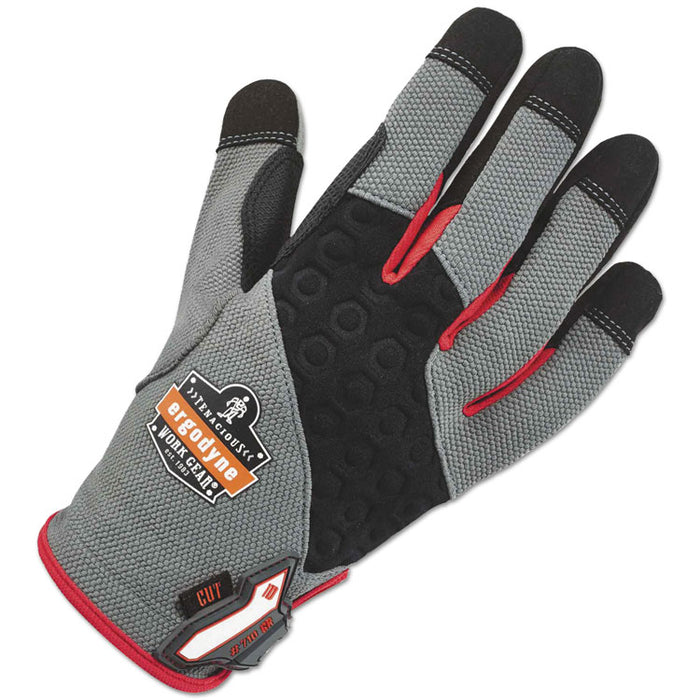ProFlex 710CR Heavy-Duty + Cut Resistance Gloves, Gray, Medium, 1 Pair