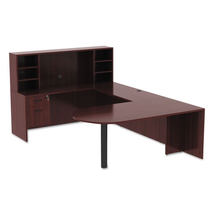 Alera Valencia Series Organizer Hutch, 70.63w x 11.75d x 23.63h, Mahogany