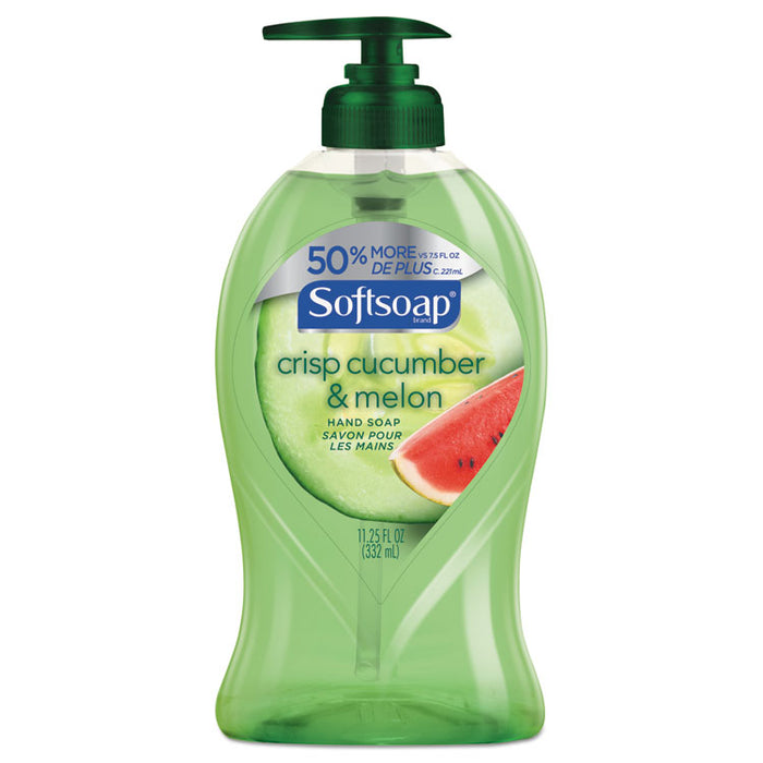 Liquid Hand Soap Pump, Crisp Cucumber & Melon, 11 1/4 oz Pump Bottle, 6/Carton