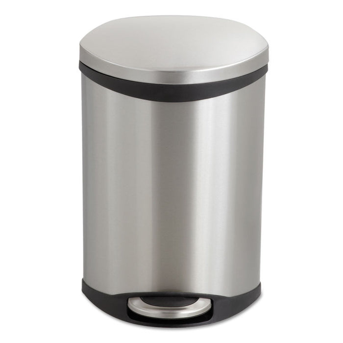 Step-On Medical Receptacle, 3 gal, Stainless Steel