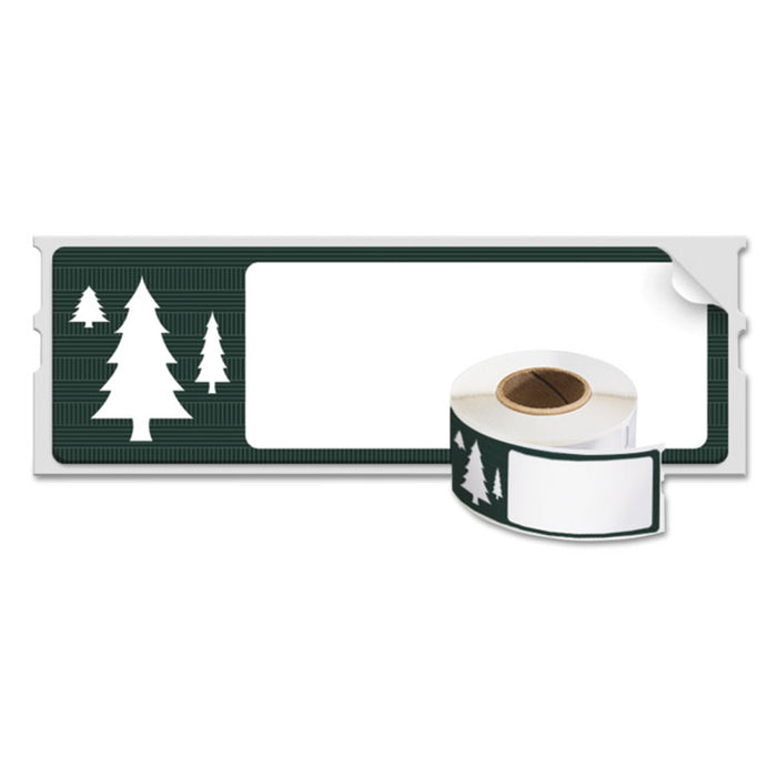 Holiday Labels, Trees, 1.12" x 3.5", Green, 130 Labels/Roll