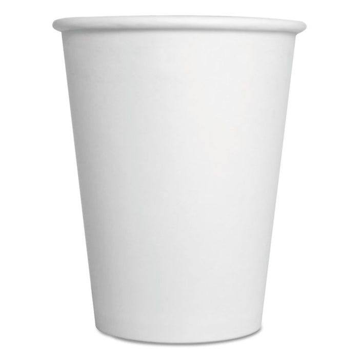 Convenience Pack Paper Hot Cups, 12 oz, White, 9 Cups/Sleeve, 25 Sleeves/Carton