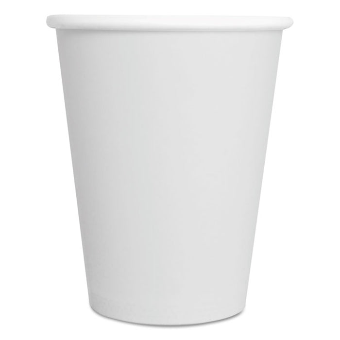 Convenience Pack Paper Hot Cups, 8 oz, White, 9 Cups/Sleeve, 34 Sleeves/Carton