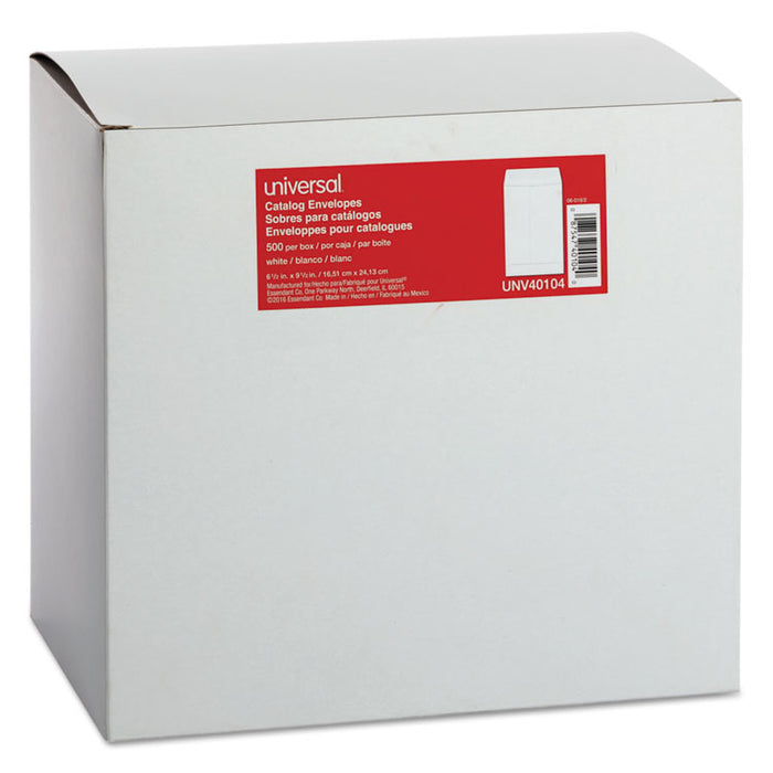 Catalog Envelope, #1 3/4, Square Flap, Gummed Closure, 6.5 x 9.5, White, 500/Box