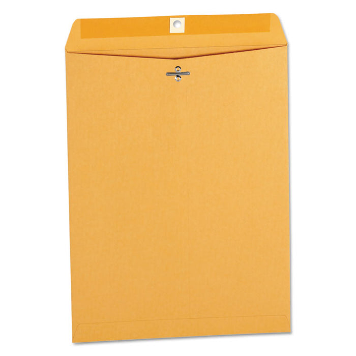 Kraft Clasp Envelope, #12 1/2, Squar Flap, Clasp/Gummed Closure, 9.5 x 12.5, Brown Kraft, 100/Box