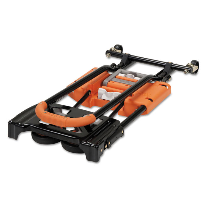 2-in-1 Multi-Position Hand Truck and Cart, 16.63 x 12.75 x 49.25, Gray/Orange