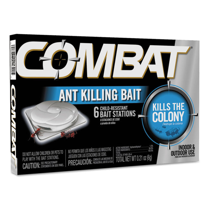 Combat Ant Killing System, Child-Resistant, Kills Queen and Colony, 6/Box