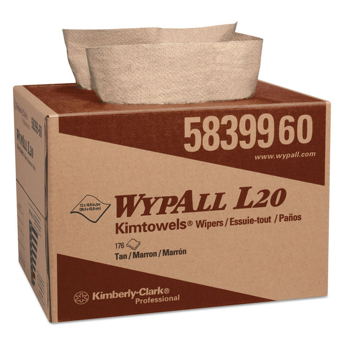 L20 Towels, BRAG Box, 2-Ply, 12 1/2 x 16 4/5, Brown, 176/Box