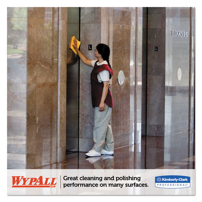 Microfiber Cloths, Reusable, 15.75 x 15.75, Yellow, 24/Carton