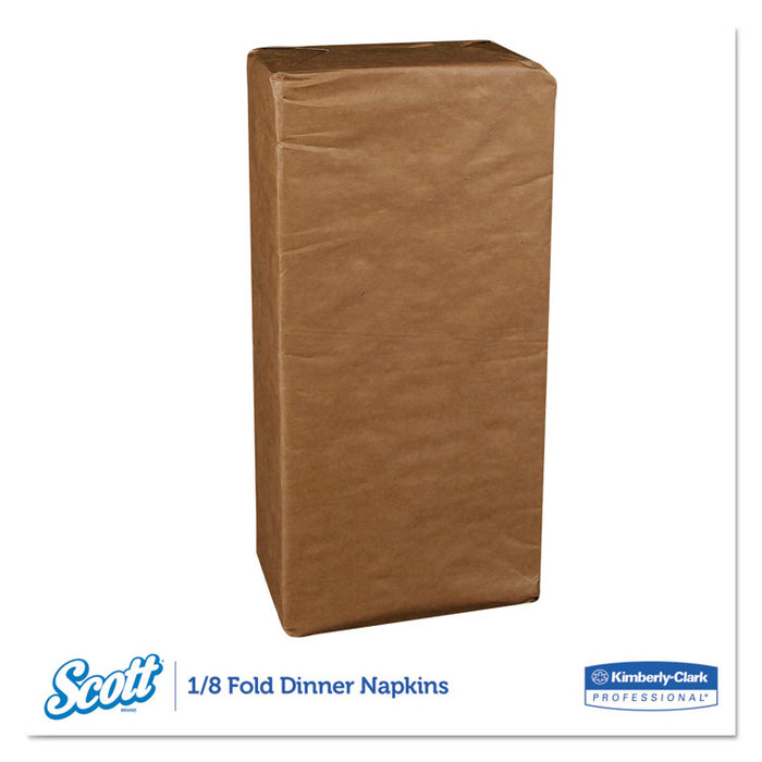 1/8-Fold Dinner Napkins, 2-Ply, 17 x 14 63/100, White, 250/Pack, 12 Packs/Carton