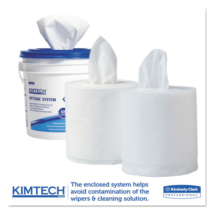 Wipers, Disinfect/Sanitize, 12 x 12 1/2, White, 90/Roll, 6/Carton