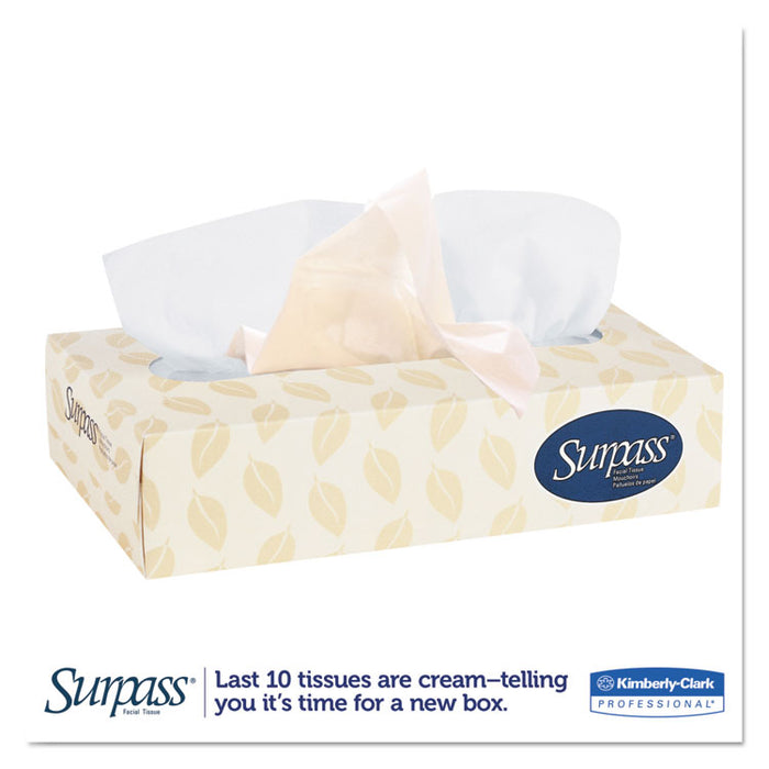 Facial Tissue for Business, 2-Ply, White, Flat Box, 100 Sheets/Box, 30 Boxes/Carton