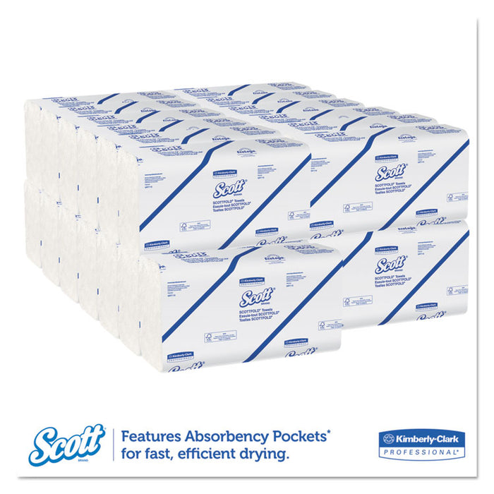 Pro Scottfold Towels, 9 2/5 x 12 2/5, White, 175 Towels/Pack, 25 Packs/Carton
