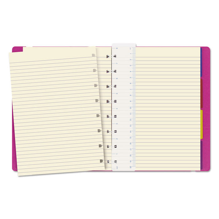 Notebook, 1 Subject, Medium/College Rule, Fuchsia Cover, 8.25 x 5.81, 112 Sheets