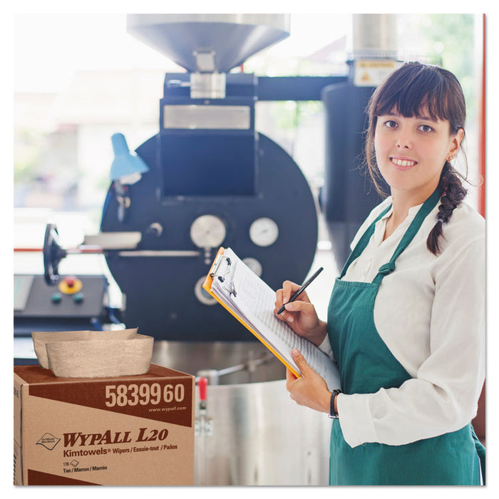 L20 Towels, BRAG Box, 2-Ply, 12 1/2 x 16 4/5, Brown, 176/Box