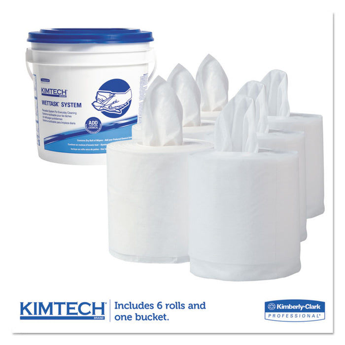 Wipers, Disinfect/Sanitize, 12 x 12 1/2, White, 90/Roll, 6/Carton