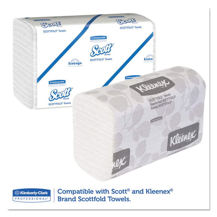 Scottfold Compact Towel Dispenser, 13 3/10 x 13 1/2 x 10, Pearl White
