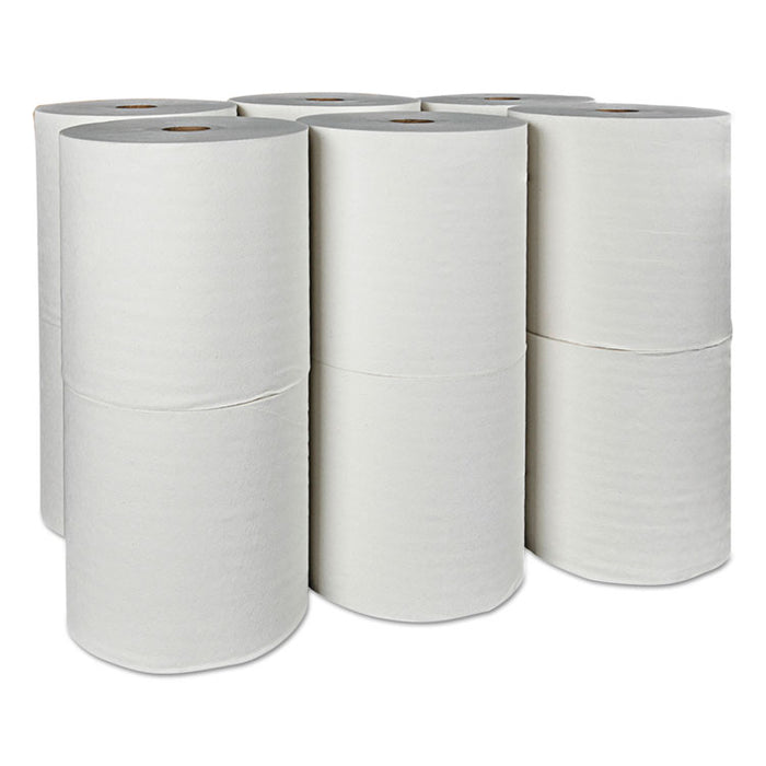 Hard Roll Paper Towels with Premium Absorbency Pockets, 8" x 425 ft, 1.5" Core, White, 12 Rolls/Carton