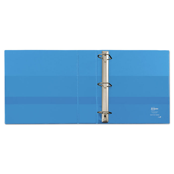 Heavy-Duty Non Stick View Binder with DuraHinge and Slant Rings, 3 Rings, 2" Capacity, 11 x 8.5, Light Blue, (5501)