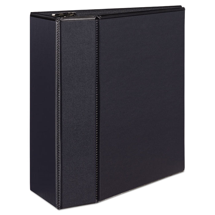 Durable View Binder with DuraHinge and EZD Rings, 3 Rings, 5" Capacity, 11 x 8.5, Black
