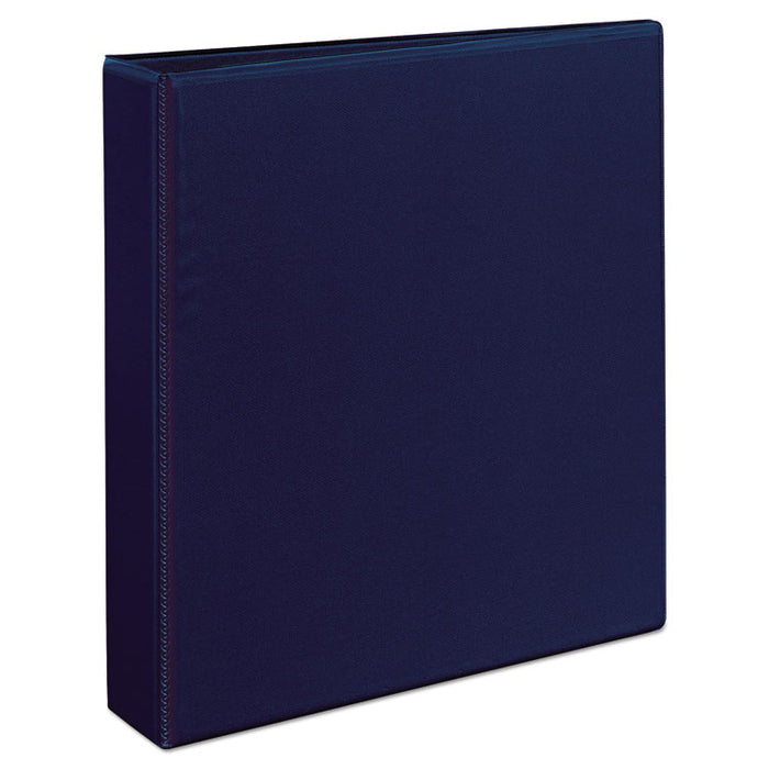 Heavy-Duty View Binder with DuraHinge and One Touch EZD Rings, 3 Rings, 1.5" Capacity, 11 x 8.5, Navy Blue