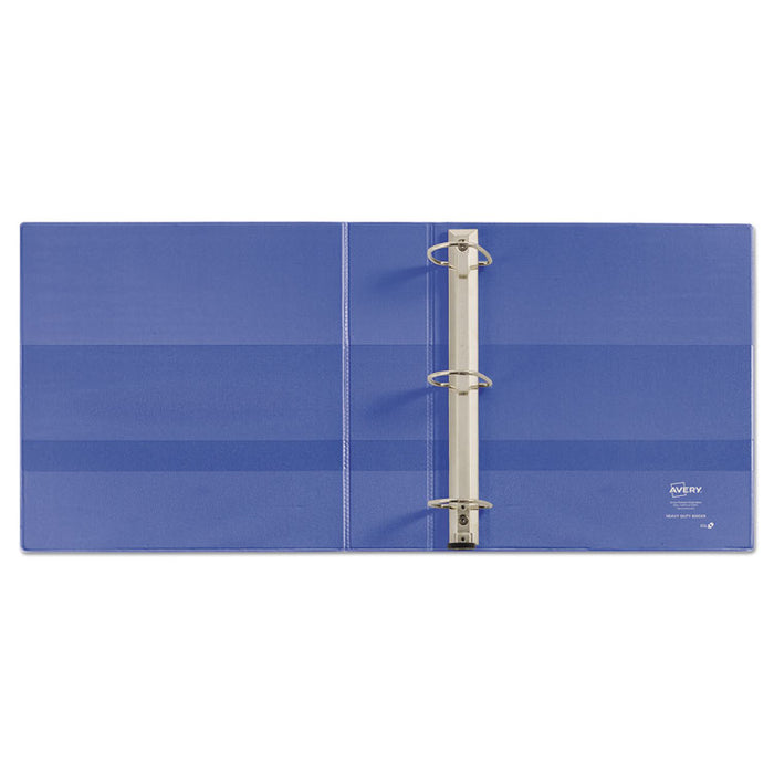 Heavy-Duty View Binder with DuraHinge and One Touch EZD Rings, 3 Rings, 2" Capacity, 11 x 8.5, Periwinkle