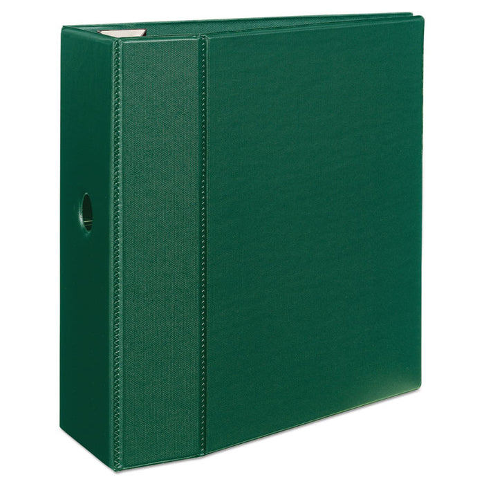 Heavy-Duty Non-View Binder with DuraHinge, Locking One Touch EZD Rings and Thumb Notch, 3 Rings, 5" Capacity, 11 x 8.5, Green